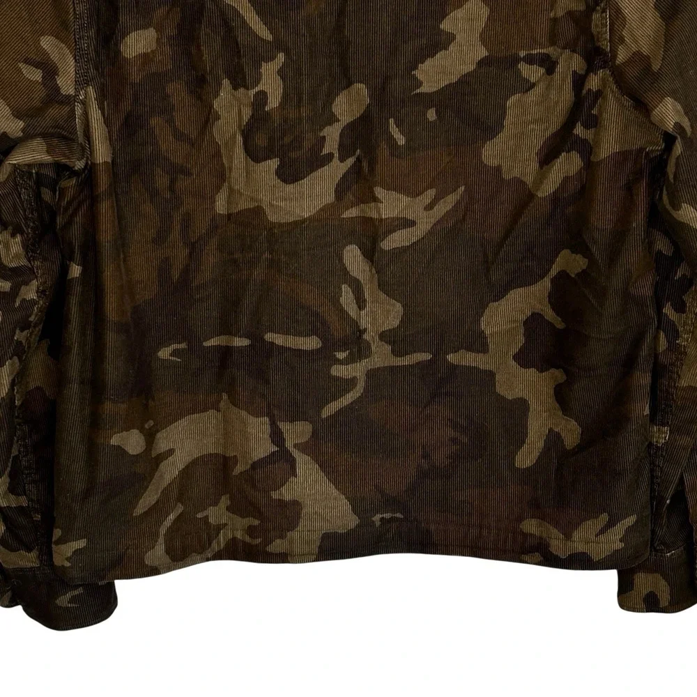 Wallace & Barnes Camo Corduroy Shirt Shacket Medium Button Up Long Sleeve Jacket